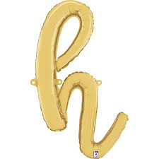 Letter H Script Gold Single Pack