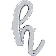 Letter H Script Silver Mini Single Pack