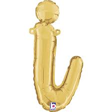 Letter I Script Gold Single Pack