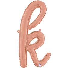 Letter K Script Rose Gold