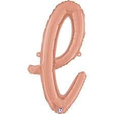 Letter L Script Rose Gold