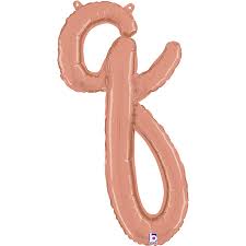 Letter Q Script Rose Gold