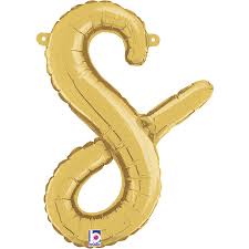 Letter S Script Gold Single Pack