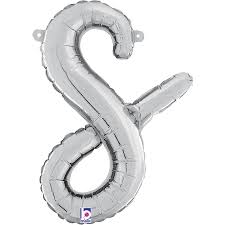 Letter S Script Silver Mini Single Pack