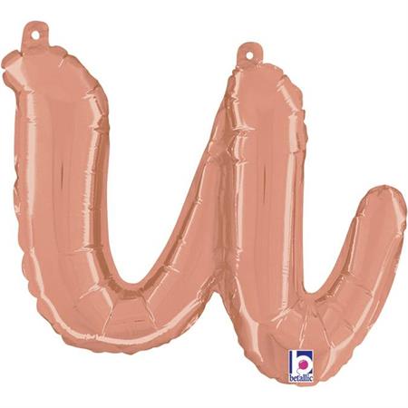 Letter U Script Rose Gold