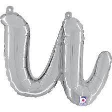 Letter U Script Silver Single Pack
