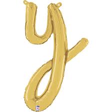 Letter Y Script Gold Single Pack