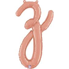 Letter Z Script Rose Gold
