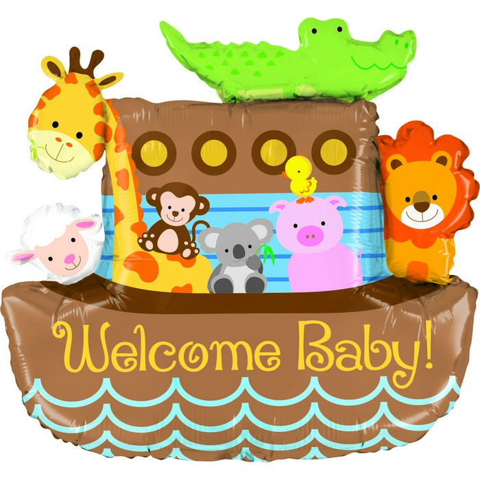 37" shape Noah's Ark Welcome Baby