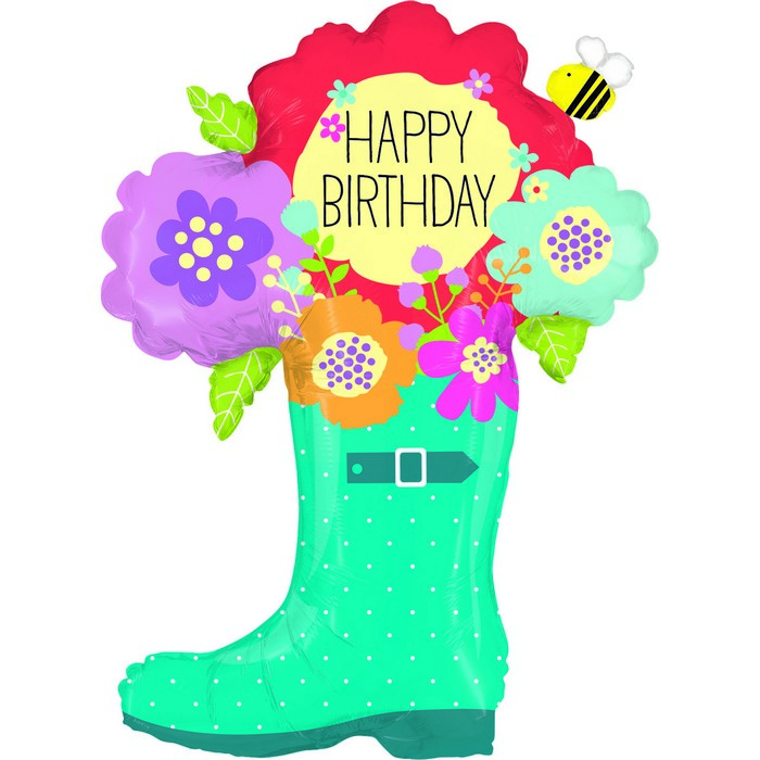 37" Birthday Rain Boot