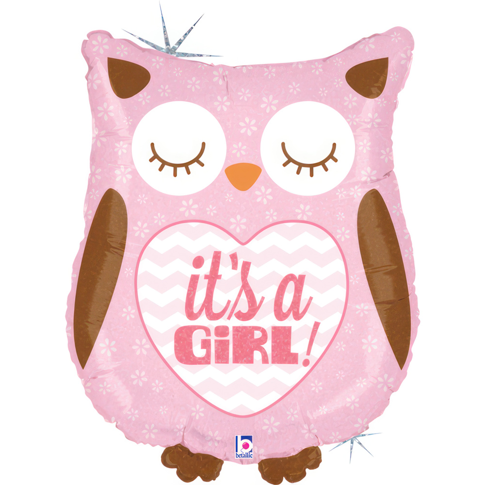 23" shape It's A Girl Baby Owl
Size / 43x53 cm