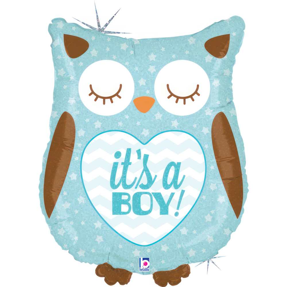 23" shape It's A Boy Baby Owl
Size / 43x53 cm
