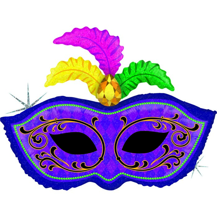 Mardi Gras Feather Mask34''