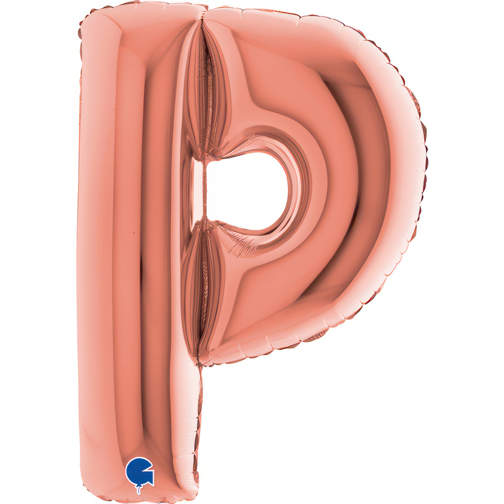 Letter P Rose Gold Single Pack 40"