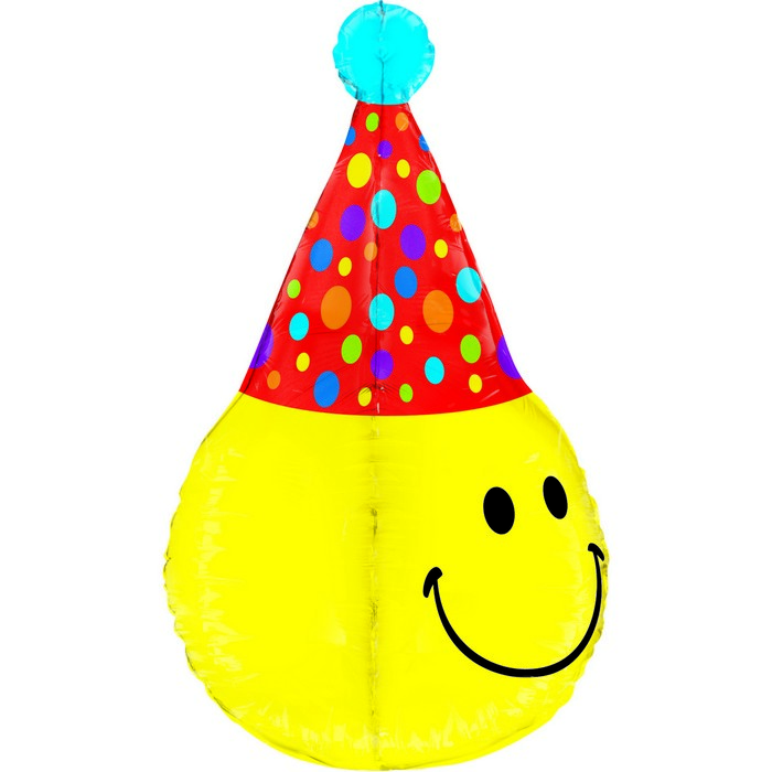 52  shape Emoji  Dimensionals Smiley Party Hat
Size 27" / 35x69x35 cm
