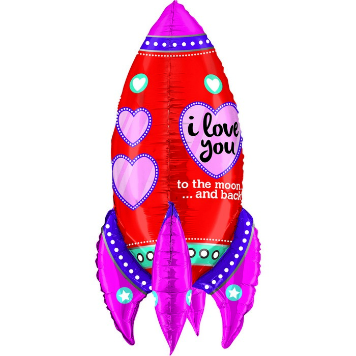 30" shape Dimensionals Rocket Love36"