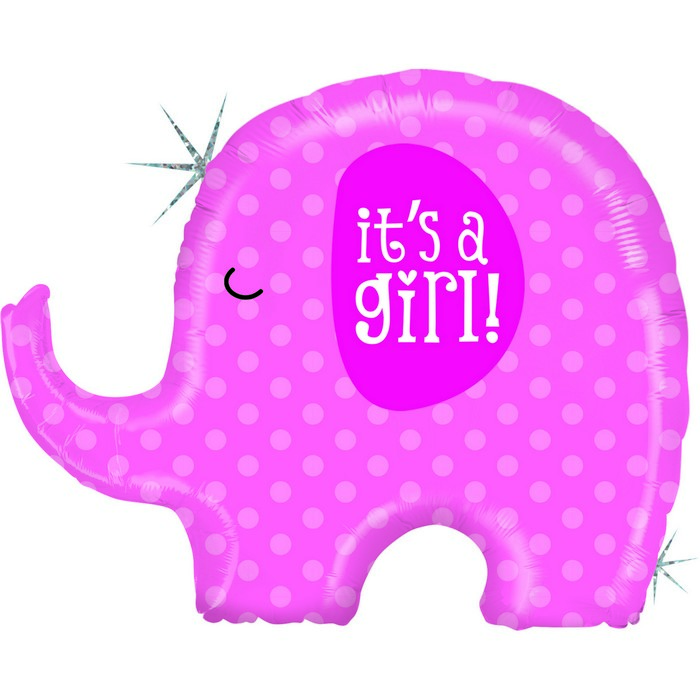 32" shape It's A Girl Elephant