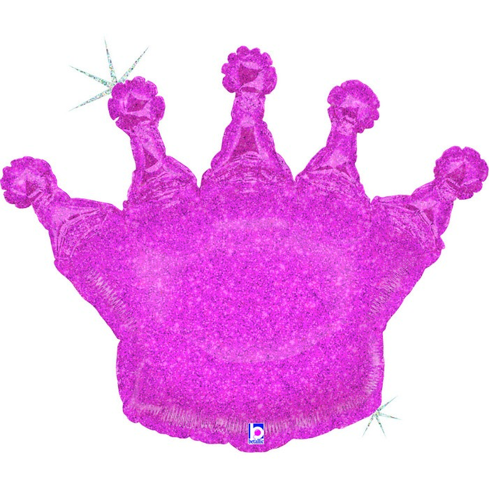 16 shape Glittering Crown - Pink

size 36"