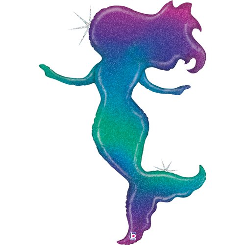 06 shape sea Glitter Mermaid Holog. - Single Pack - 52"/132cm