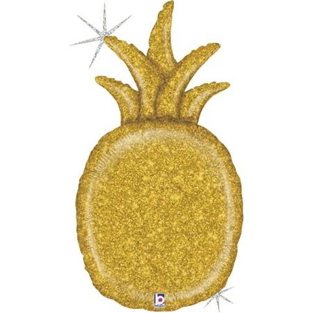 07 shape food fruit Pineapple Gold Glitter Holog
Size 26"