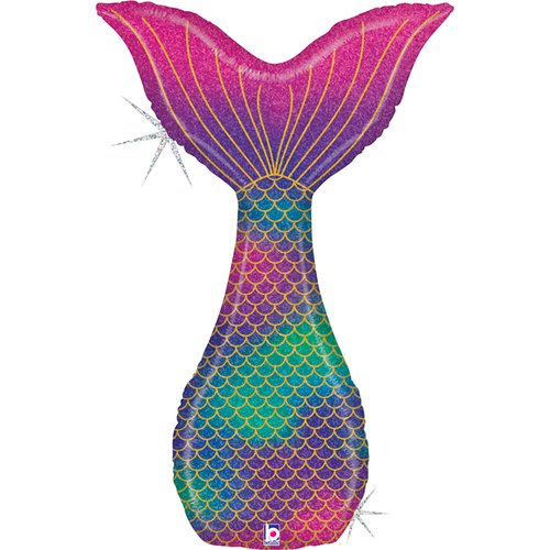 06 shape sea  Glitter Mermaid Tail Holographic - 
Size 42" / 64x100 cm