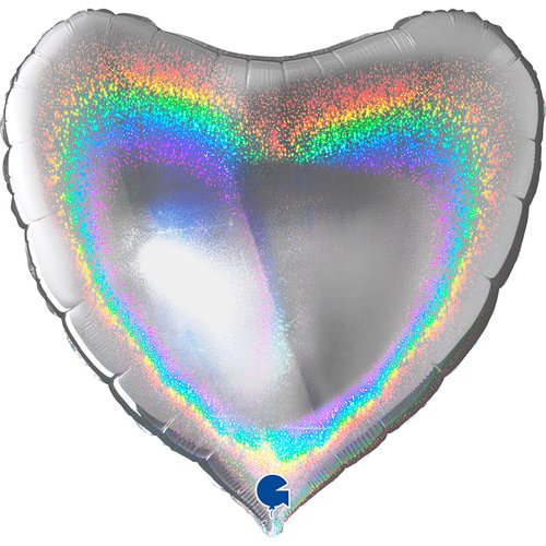 Heart 36" Glitter Holographic Silver

Size
36" / 75x70 cm