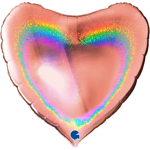 Heart 36" Glitter Holographic Rose Gold

Size
36" / 75x70 cm