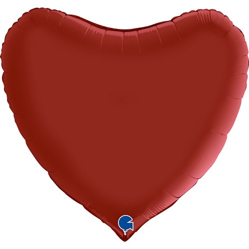 Heart 36"  Satin Rubin Red

Size
36" / 75x70 cm