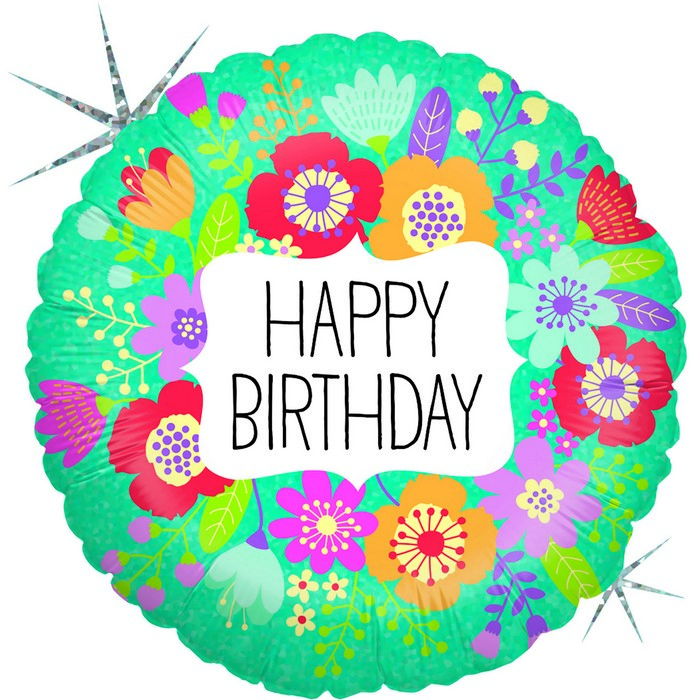 18"  e Wildflower Birthday