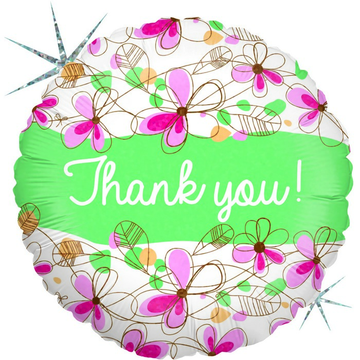 18" shape Thanks you Floral