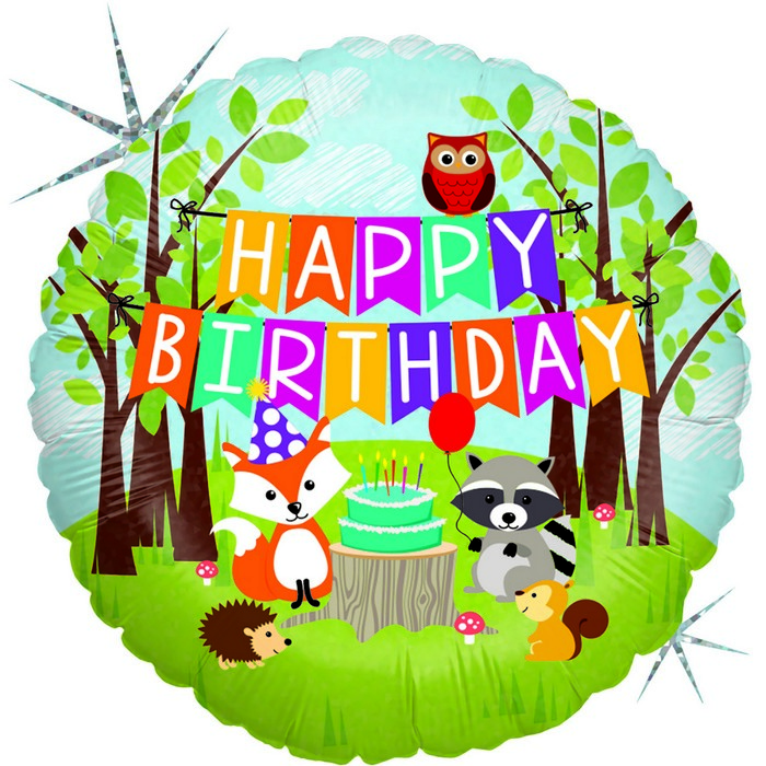 18"  b  Woodland Birthday