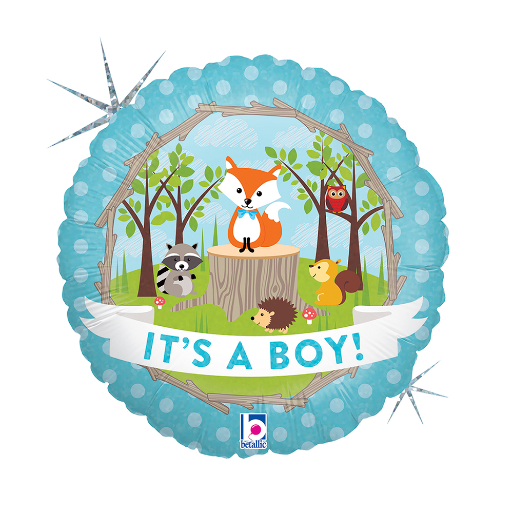 18" IT'S A Boy Woodland baby