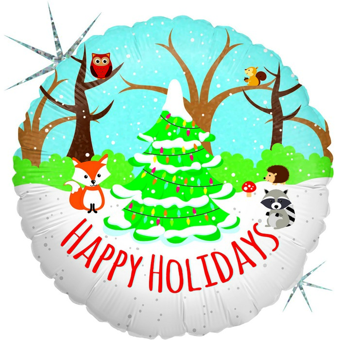 16 round Happy Holidays Woodland
Size
18" / 35x35 cm