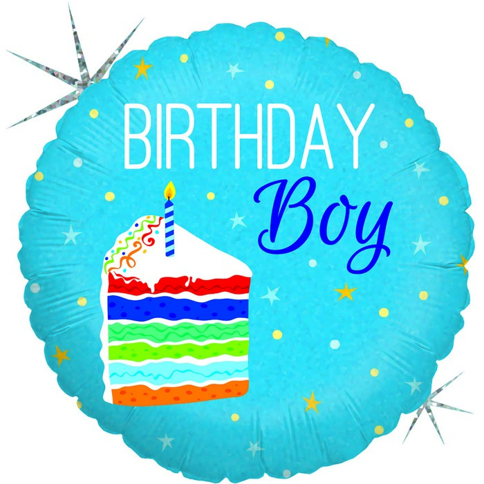 18"  d Birthday Cake Boy