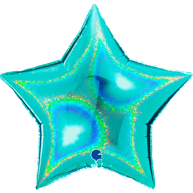 Star 36" Glitter Holographic Tiffany