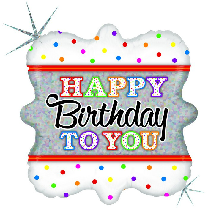 18"  shape Candle Birthday to You