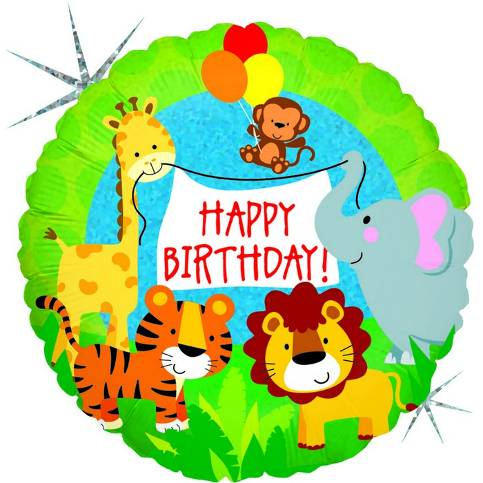 18"  b Jungle Animals Birthday