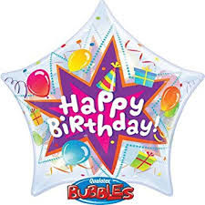 22" SINGLE BUBBLE birthday star   BDAY PARTY BLAST  01CT

QUALATEX