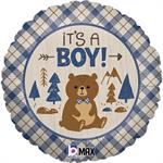 18" IT'S A BOY  Woodland Baby Bear