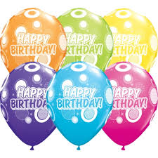 11" birthday BDAY DOTS & GLITZ  TROPICAL AST  25CT