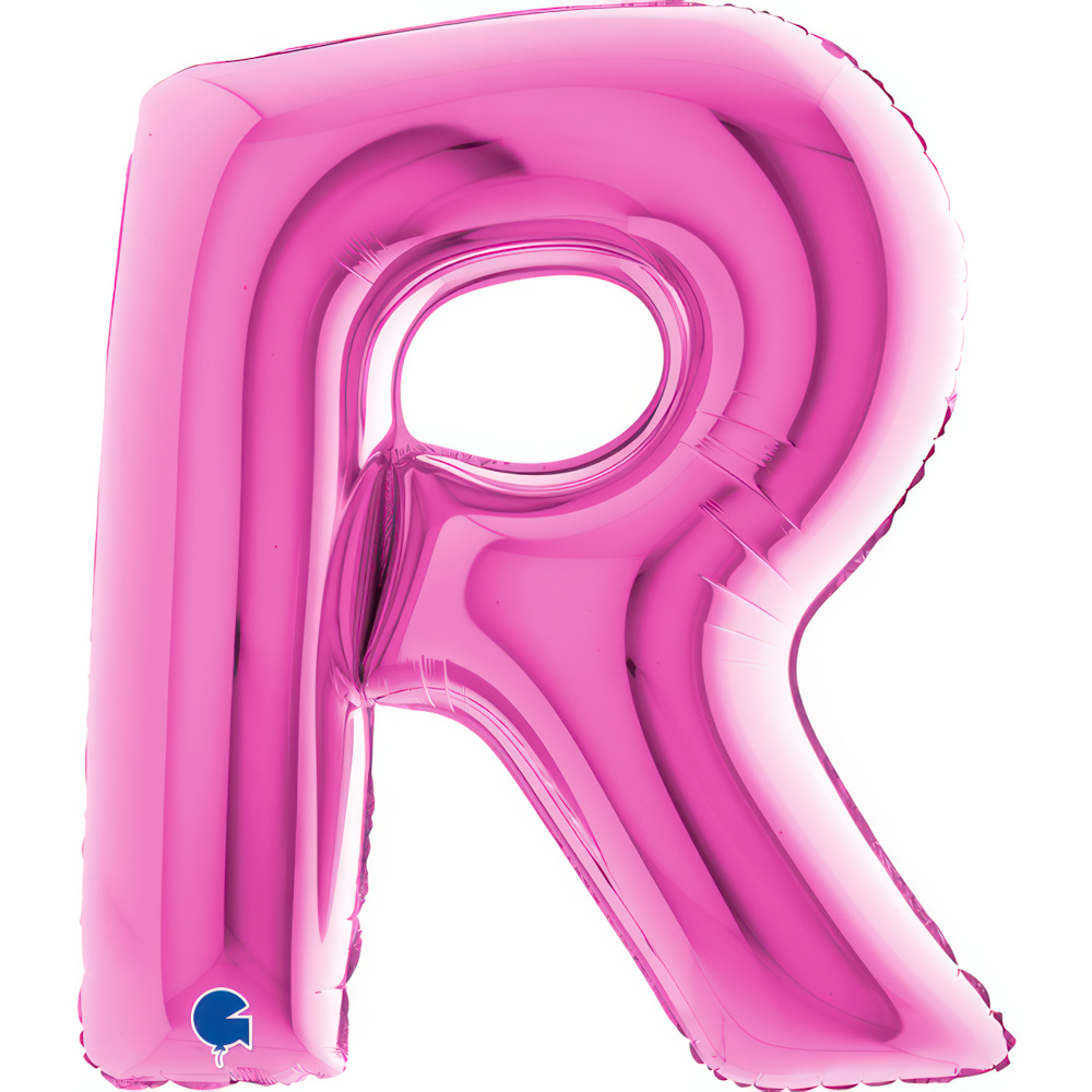Letter R Fuxia Single Pack 40"