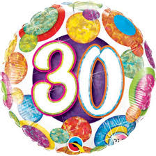 18"  RND HOLOGRPH         01CT  30 BIG DOTS & GLITZ