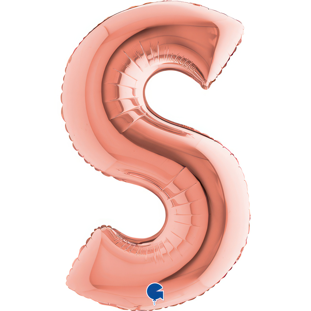 Letter S Rose Gold Single Pack 40"