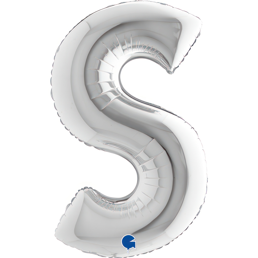Letter S Silver Single Pack 40"