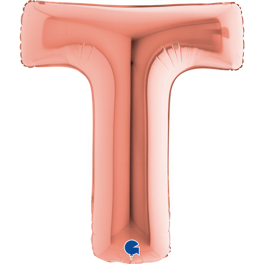 Letter T Rose Gold Single Pack 40"