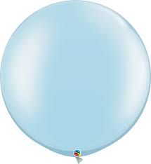 30" GIANT PEARL  LT BLUE     02CT QUALATEX PLAIN LATEX