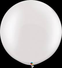 30" GIANT PEARL WHITE       02CT QUALATEX PLAIN LATEX