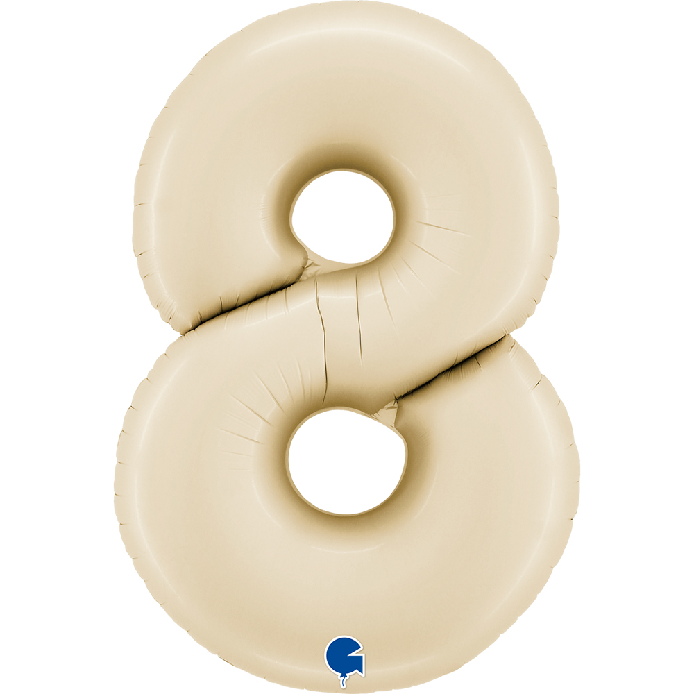 Number 8 Satin Cream 40" Single Pack