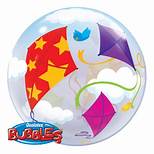 22" SINGLE BUBBLE stampati  KITES IN FLIGHT  * 1 CT

QUALATEX