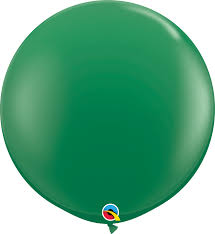 3 FT"solid color STD  GREEN           02CT  QUALATEX PLAIN LATEX
